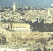 Das einzige Bild, welches ich von der Al-Aksa-Moschee habe, ist ein Ausschnitt von einer Stadt übersicht von Gethsemane aus.