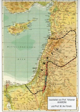 Das künftige Israel laut Numeri 34, 2 - 12