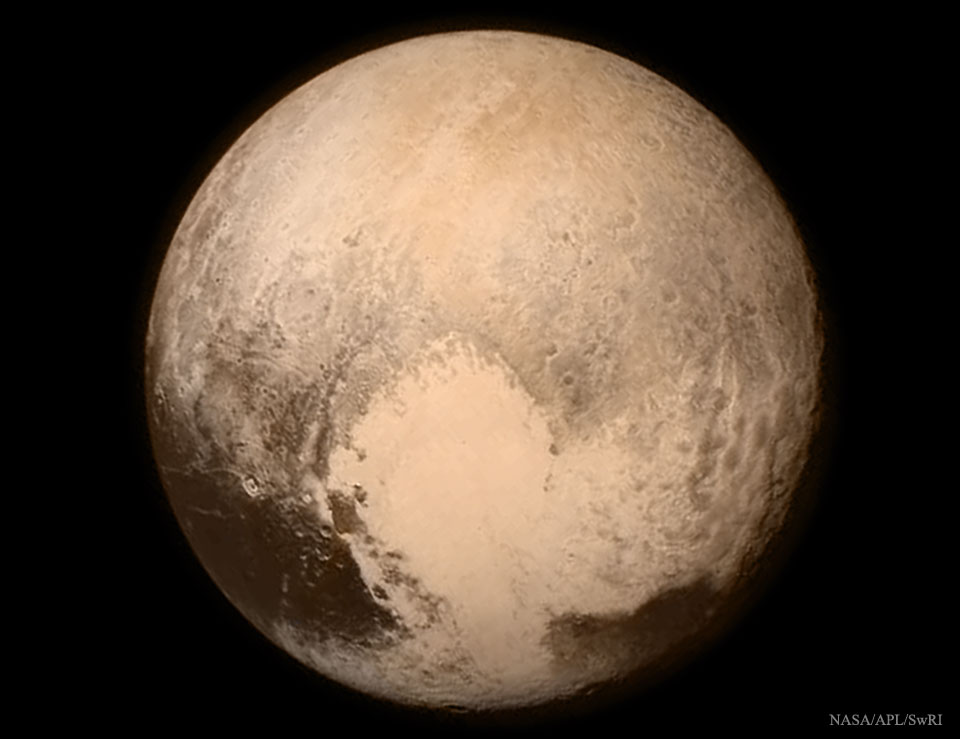 Eigenartiges Feld auf dem Pluto