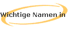 Wichtige Namen in der Schöpfung der Menschheit!