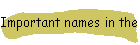 Wichtige Namen in der Schöpfung der Menschheit!